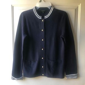 Talbot's Navy Blue Sweater Jacket Size PS.